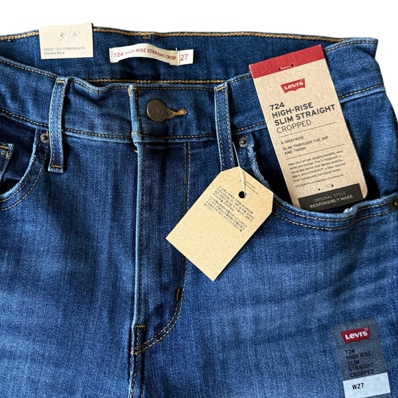 Levi’s 724 High Rise Slim Straight Cropped Jeans - Picture 4 of 8